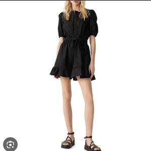 Ba&sh black Jordan fit flare mini dress